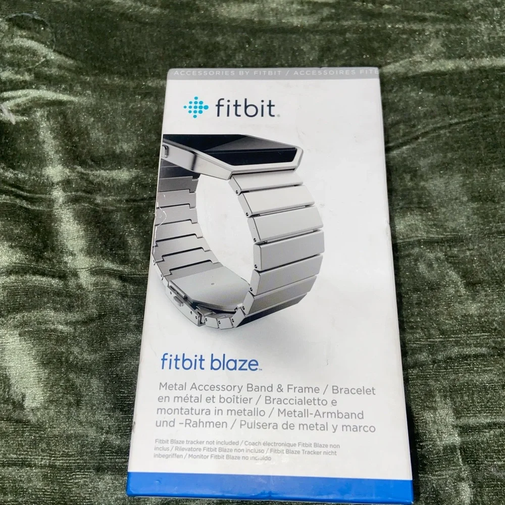Fitbit Silver Metal Accessory Band & Frame for Fitbit Blaze